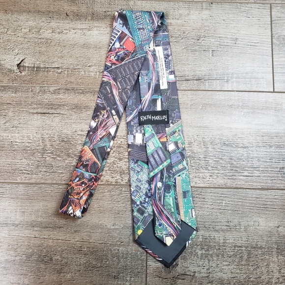 Vintage 1994 Computer Circuit Board Neck Tie Ralph Marlin - Picture 4 of 6